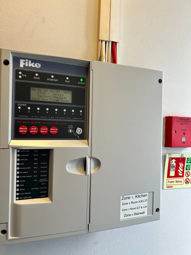 Completed Fike fire alarm panel upgrade in Bow E3