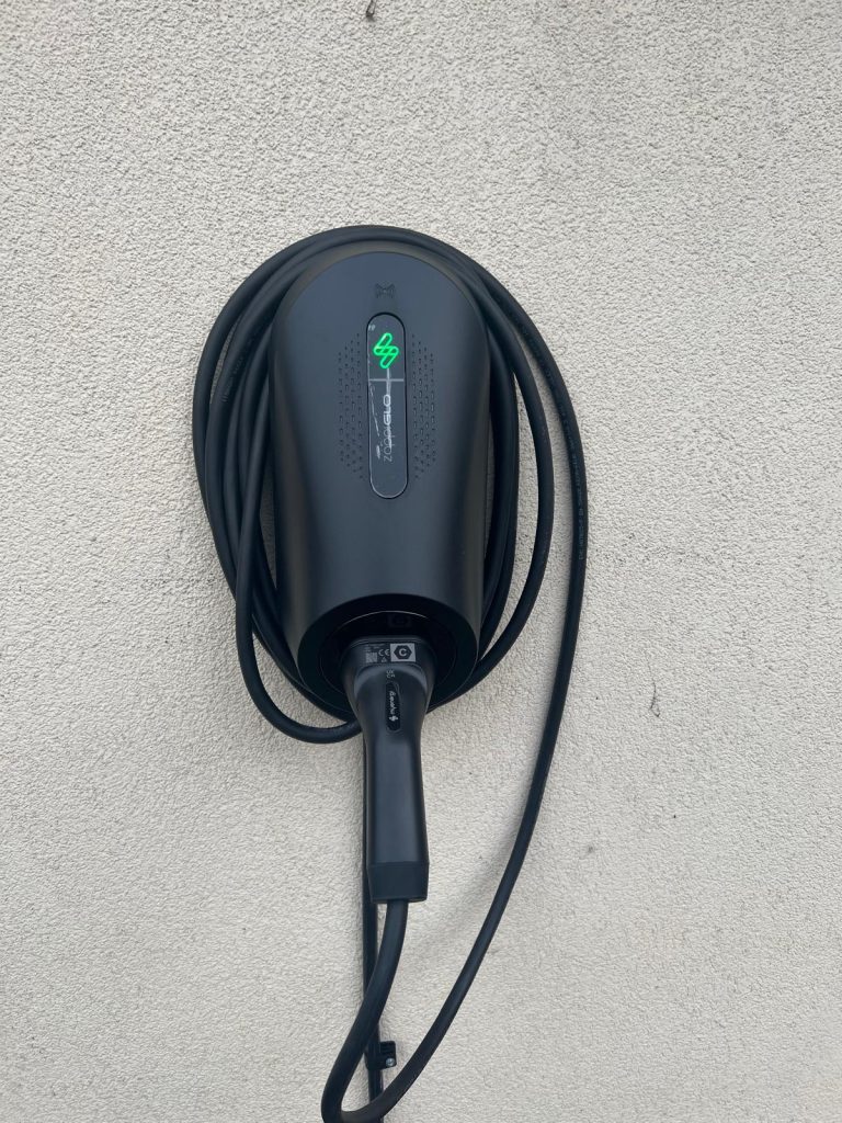 myenergi zappi GLO EV charger installed at a house in Ilford