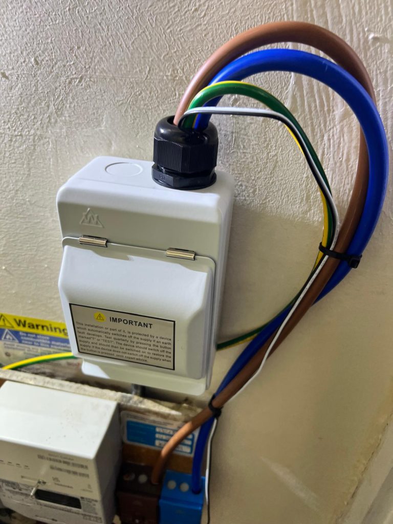 new consumer unit installed for an EV charger in Ilford